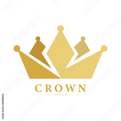 Golden royal crown. A mock-up of a symbol of luxurious imperial power, wealth and luxury. template for logo, brand and corporate design
