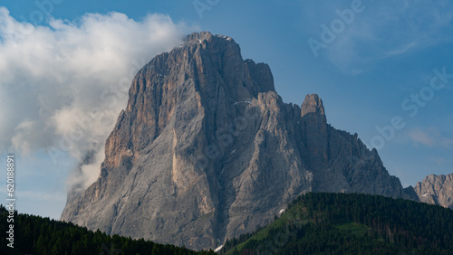 The Langkofel / Sassolungo mountain in the Dolomites (Italian Alps)