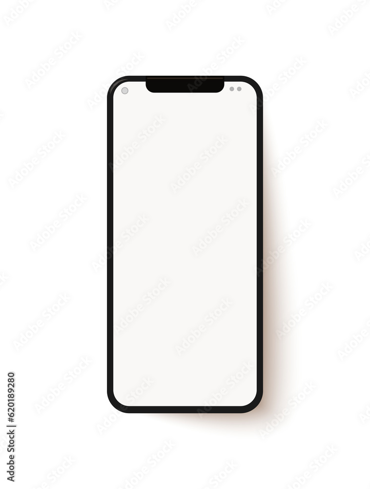 Black phone with shadow. Vector blank for design. Black phone with shadow. Vector blank for design.