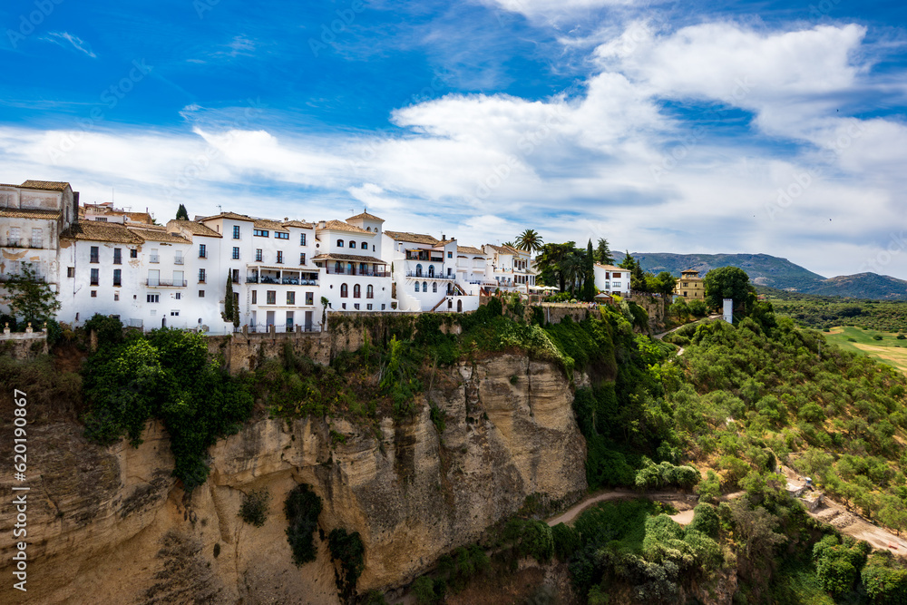 Landscape scenery of the town Ronda in Spain