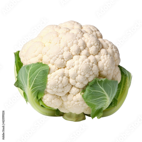 cauliflower isolated on transparent background cutout photo
