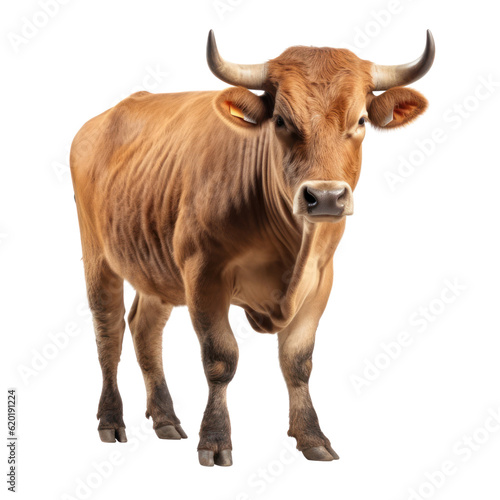 cow isolated on transparent background cutout