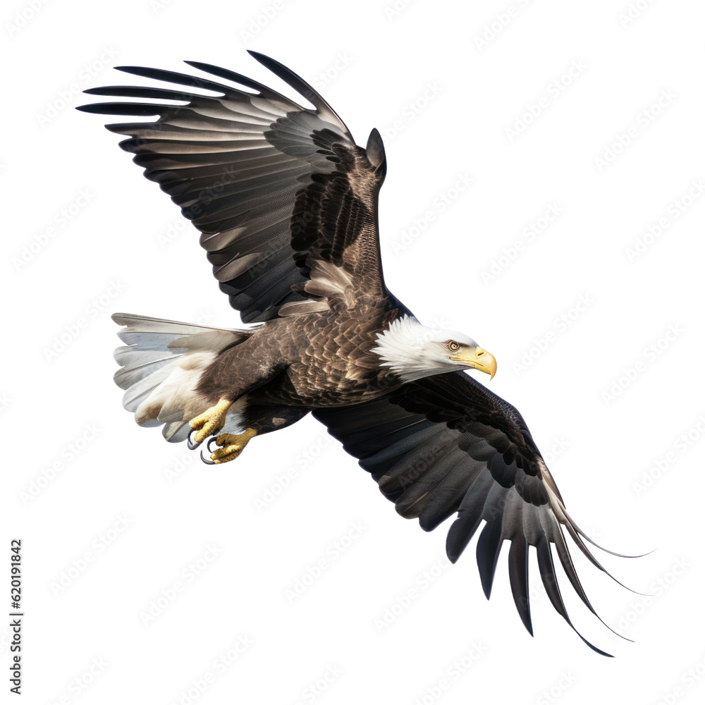 Obraz premium bald eagle isolated on transparent background cutout