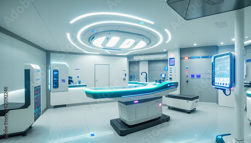  Futuristic operating room at the hospital, Generative AI © 4K_Heaven