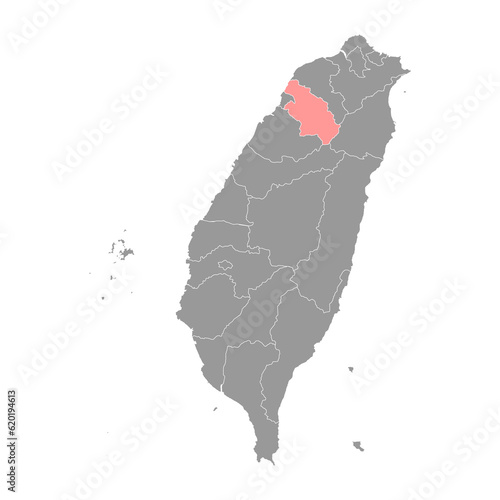 Hsinchu county map, county of the Republic of China, Taiwan. Vector illustration. photo