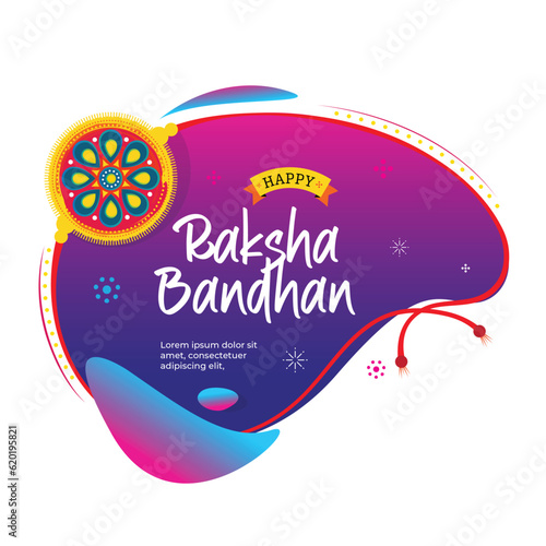 Happy Raksha Bandhan Banner Design Template Illustration