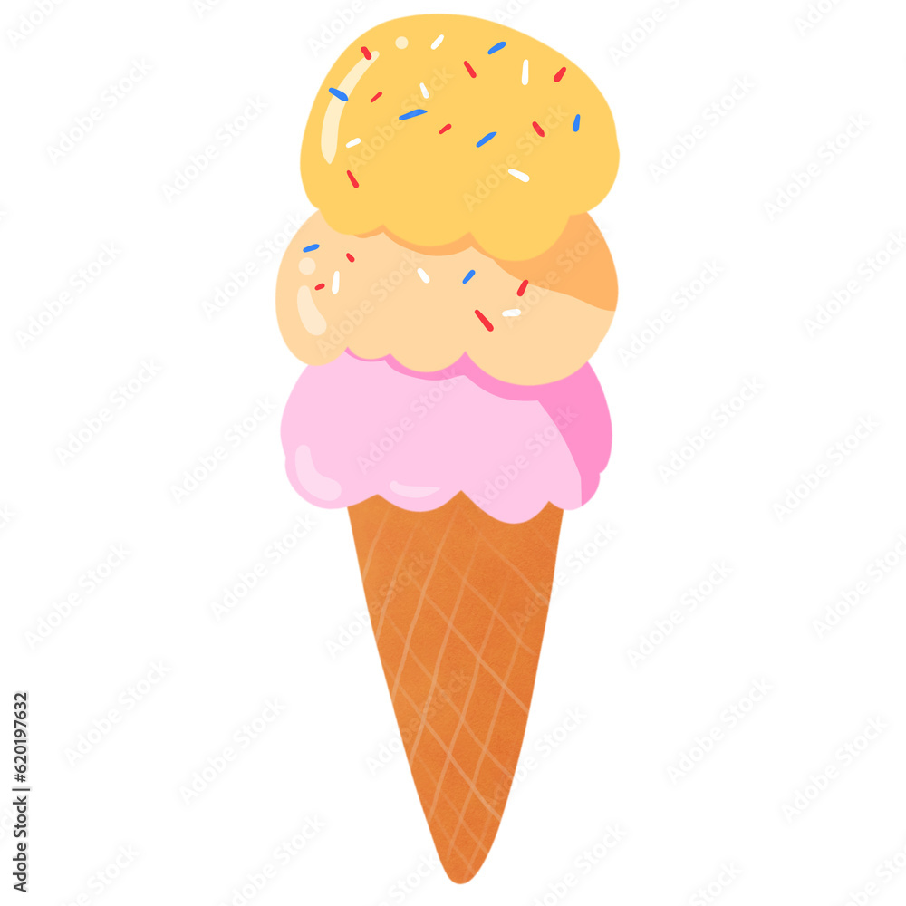 ice cream cone and topping ice cream cone and topping
