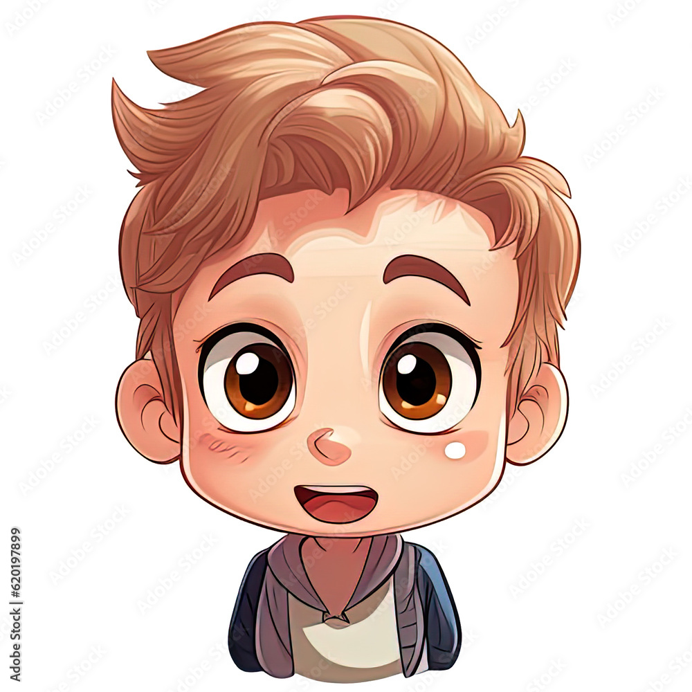 cute boy Vector, illustration, Generative AI cute boy Vector, illustration, Generative AI