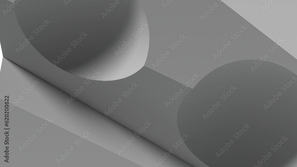 A spherical box with holes A minimal flat ray that harmonizes geometry and simplicity Gray abstract 3D rendering image A spherical box with holes A minimal flat ray that harmonizes geometry and simplicity Gray abstract 3D rendering image