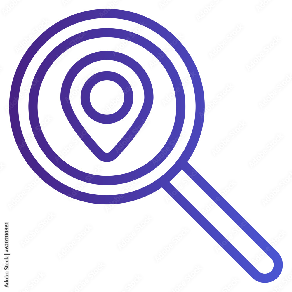 magnifying glass and mark location magnifying glass and mark location