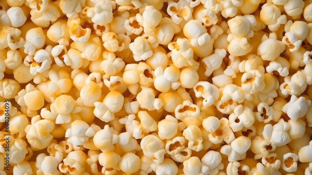 Popcorn background. Top view. Popcorn texture. Popcorn background. Top view. Popcorn texture.