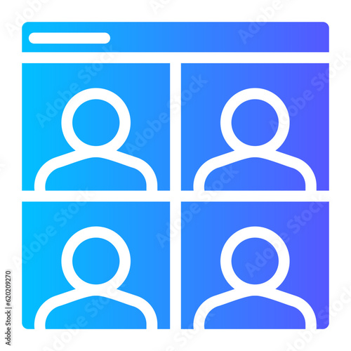 video conference gradient icon