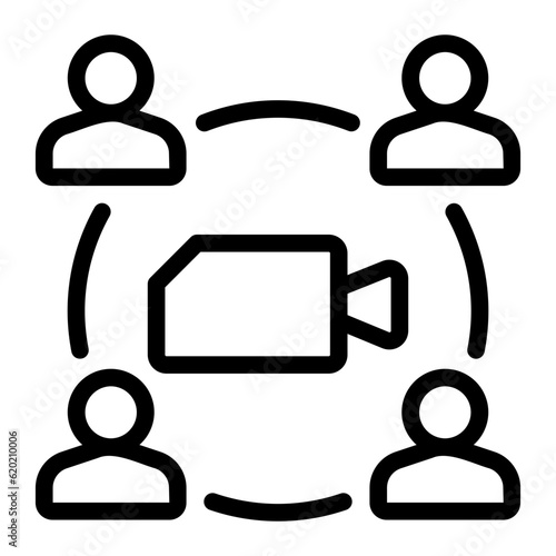 video conference line icon