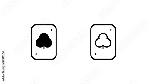 Rummy icon design with white background stock illustration