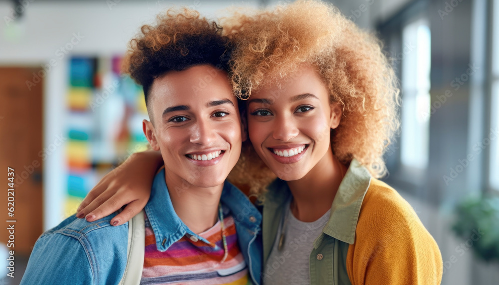 Colorful LGBT pride concept, celebrating the diversity of people. Generative AI illustrations Colorful LGBT pride concept, celebrating the diversity of people. Generative AI illustrations