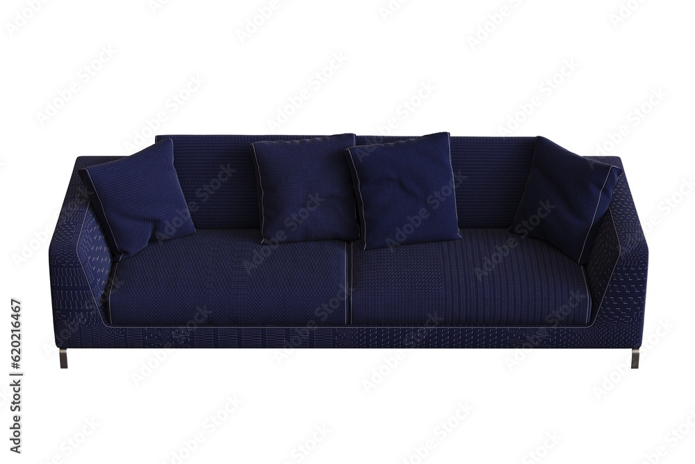 sofa isolated on white background, interior furniture, 3D illustration, cg render sofa isolated on white background, interior furniture, 3D illustration, cg render