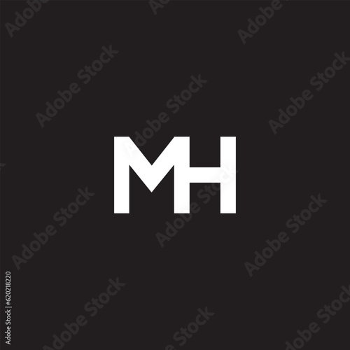joint MH letter logo design.
