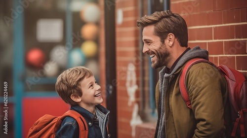 Happy Father and Son, Back to School