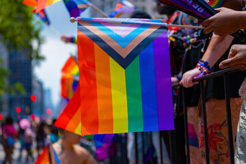 Rainbow flag Lgbt pride. gay pride flag freedm end equity diversity. Supporters wave rainbow flags. flag of LGBT organization include lesbians, gays, bisexuals and transgender people