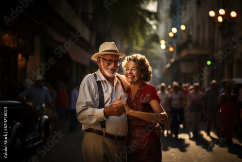 Romantic Rhythms of Havana: An Elderly Couple Dances with Timeless Love in the Streets of Cuba's Capital  © Mr. Bolota