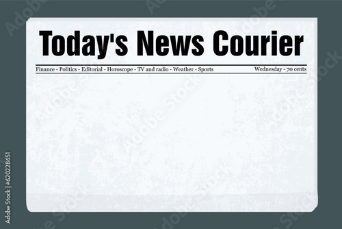 News template - blank newspaper vector