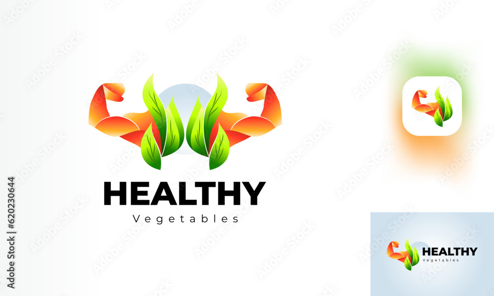 Sports and vegetable health logos, perfect for your graphic needs Sports and vegetable health logos, perfect for your graphic needs