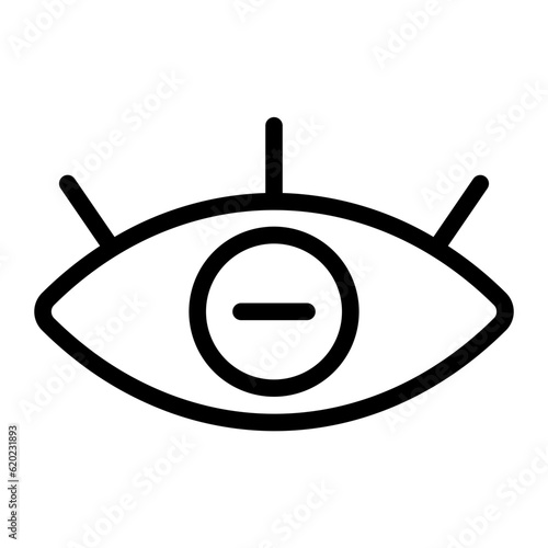 nearsighted line icon