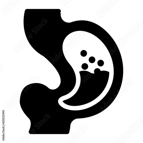 indigestion glyph icon