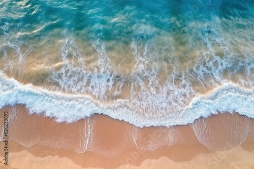 Ocean wave on the beach, for background (Ai generated)