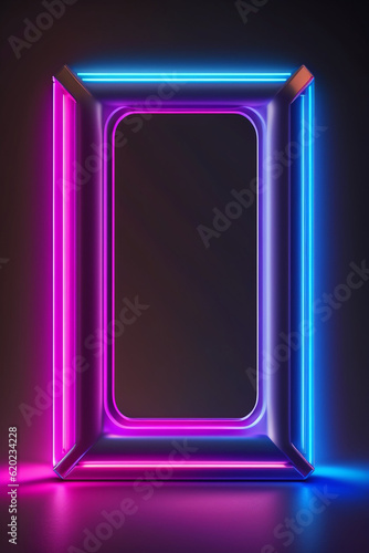corridor, electric, laser, modern, dark, lines, graphic, digital, illumination, motion, neon, display, black, parallelogram, retro, banner, lamp, abstract, technology, blue, stage, purple, geometry, i