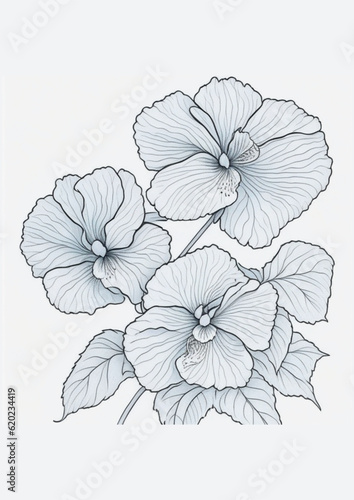 Pansy flower coloring page