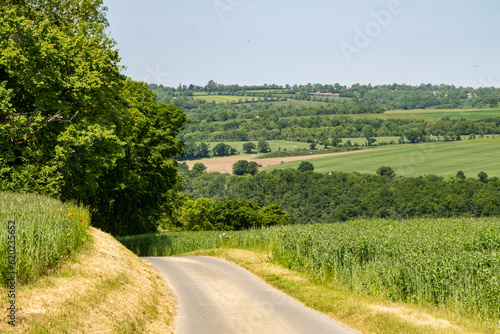 Paysage champêtre de la Suisse Normande vers Les Isles-Bardel