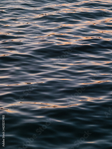 Closeup of the blue sea surface