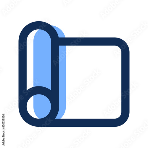 yoga mat filled line icon