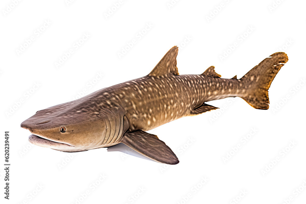 Naklejka premium shark dangerous, wild, jaws, on transparent background (PNG). Generative AI.