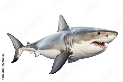  shark dangerous, wild, jaws, on transparent background (PNG). Generative AI. © Tor Gilje
