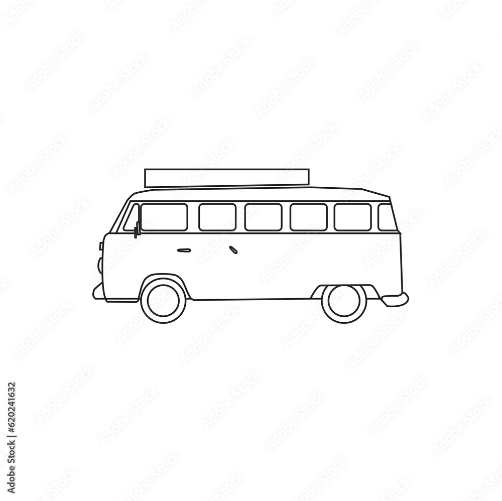 Icon of  traveling car. Car vector pictograms isolated on a white background. Trendy outline symbols for mobile apps and website design. Premium of icons in trendy line style.