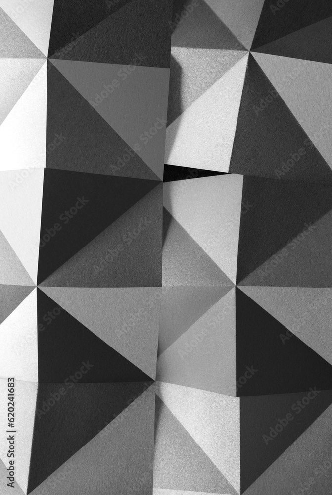 Geometric shapes made gray paper, abstract background. Geometric shapes made gray paper, abstract background.