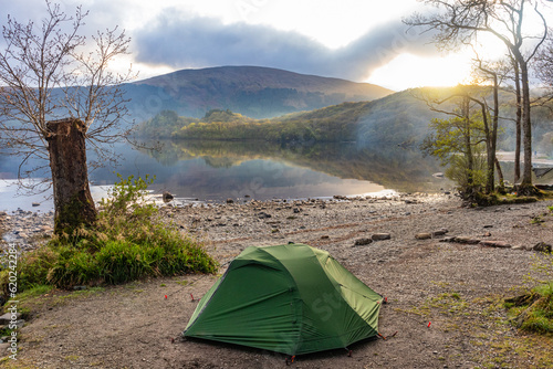 Loch Lomond, The West Highland Way, Sallochy campsite, sunset, Scotland