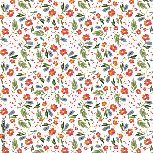 Seamless vector floral pattern. Classic illustration. Toile de Jouy