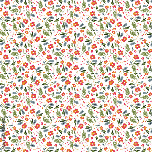 Seamless vector floral pattern. Classic illustration. Toile de Jouy © MDNURUL