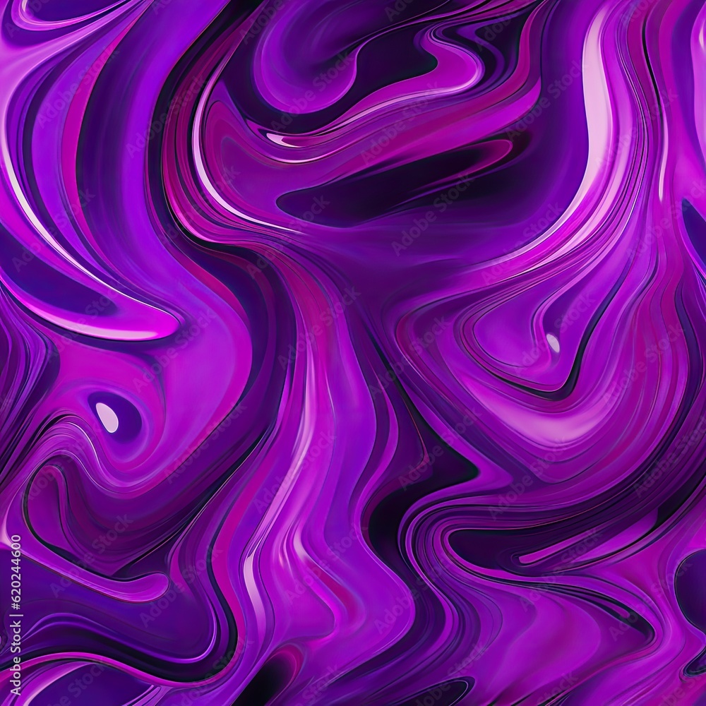 Fototapeta premium Decorative liquid fluid art seamless pattern. Colorful artistic repeat texture. Generative AI