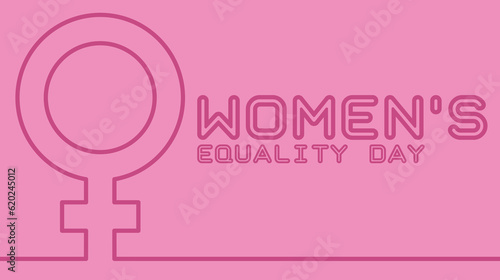 pink line art background for women's equality day