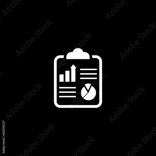Report file vector icon illustration isolated on  black background