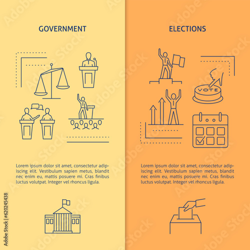 Government and elections banner templates