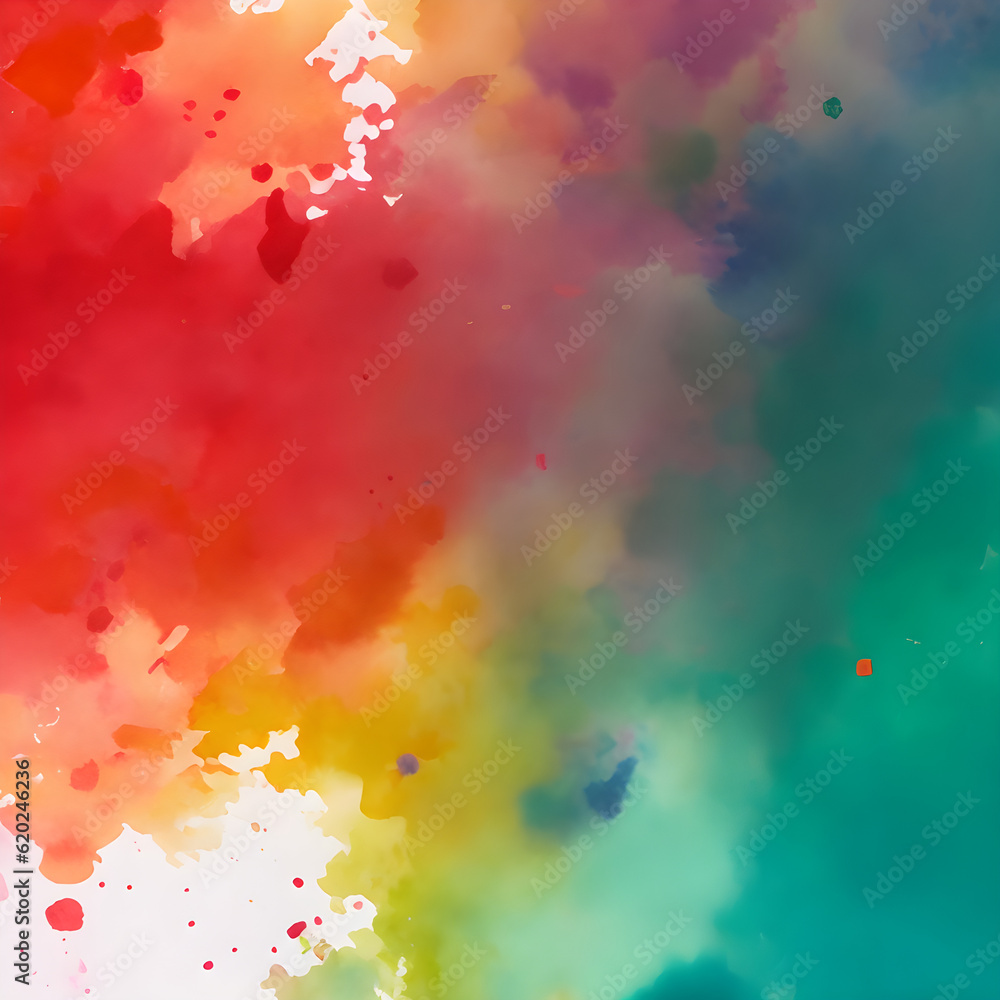 Obraz premium Watercolour paint splash Generative AI