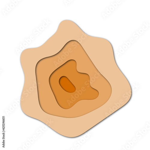 Colorful 3D Abstract Paper Cut Doodle Art