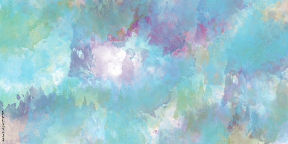 Fototapeta premium Abstract colorful watercolor background. Abstract gradient colorful watercolor background on white paper texture.