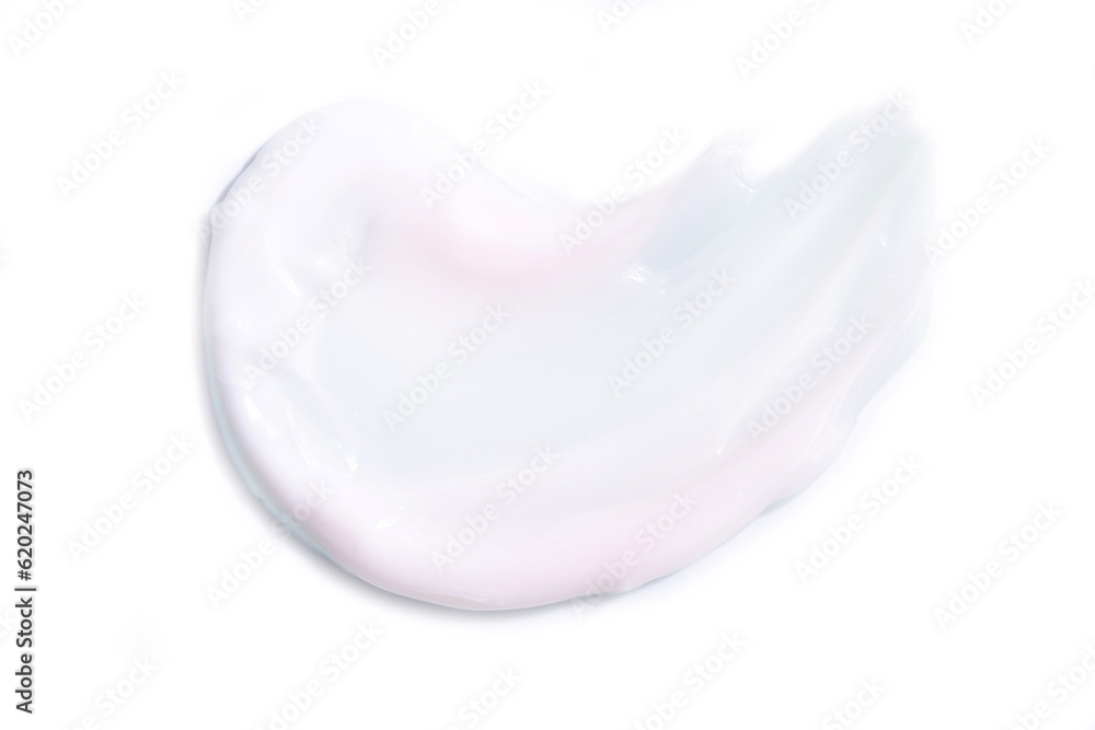 Smear of skin cream on a white background. Sample Moisturizing Facial Lotion. Smear of skin cream on a white background. Sample Moisturizing Facial Lotion.