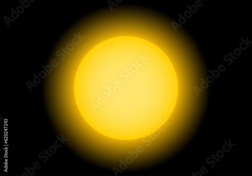 Fondo solar en amarillo y negro. Calor. Resplandor solar